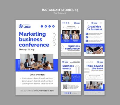 Flat Design Business Conference Template – Free to Download