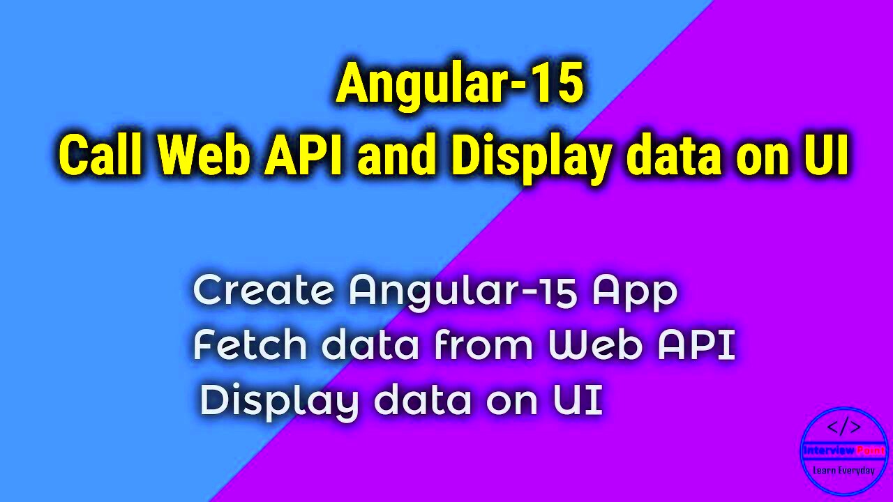 Display data using Angular 15 Net Core Web API 70  Angular 15  Web 