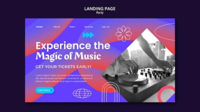 Party Entertainment Landing Page Template – Free Download