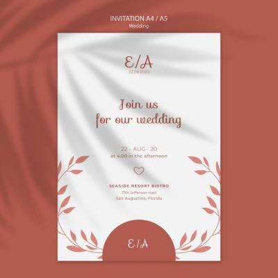 Simple and Elegant Wedding Invitation Template – Free to Download