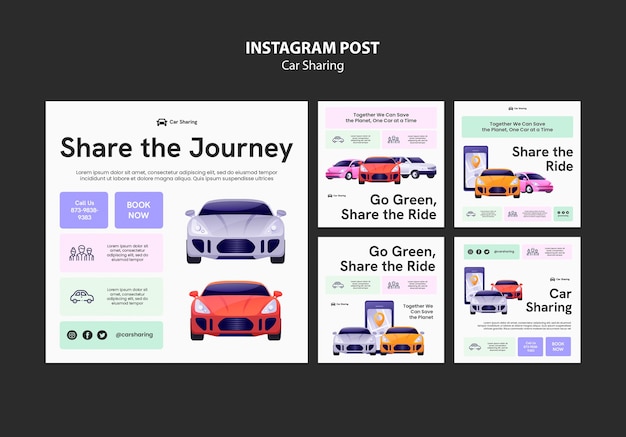 Car Sharing Template Design – Free Download