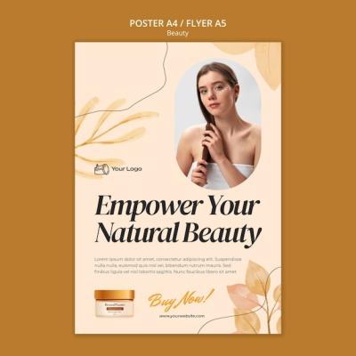 Watercolor Beauty Concept Poster Template – Free Download