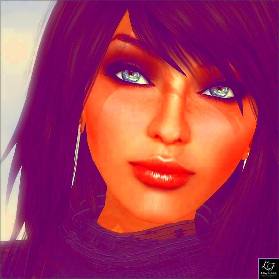 Second Life  3D Virtual World  avatars Female Vampire Cool Face 