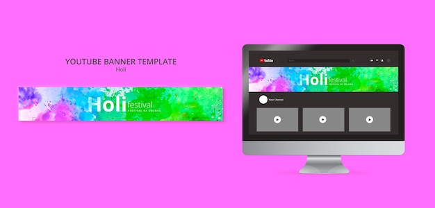 Holi Festival Template Design – Free Download