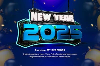 Happy New Year 2025 3D Banner Design Template – Free Download