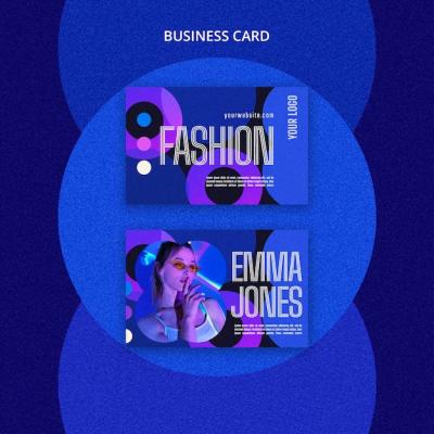 Gradient Fashion Trends Business Card Template – Free Download