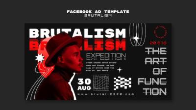 Brutalism Style Facebook Template – Free Download