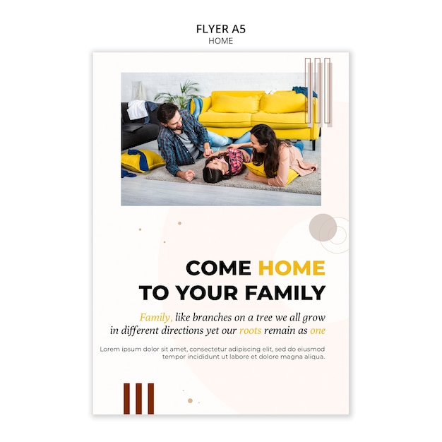 Minimalistic Vertical Flyer Template for New Homes – Free Download