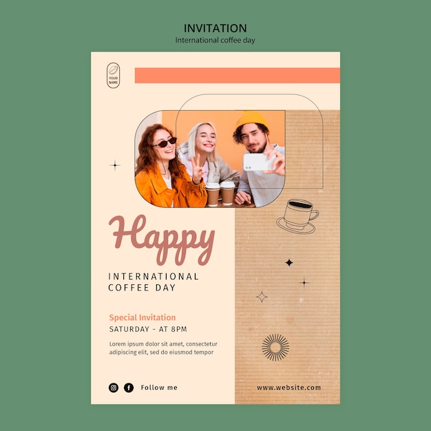 International Coffee Day Invitation Template – Free Download