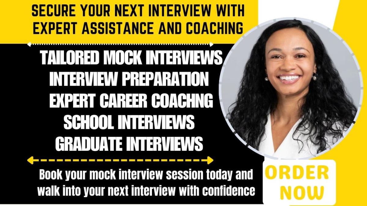 I Will Provide Mock Job Interview Prep and School Interview Coaching with Feedback