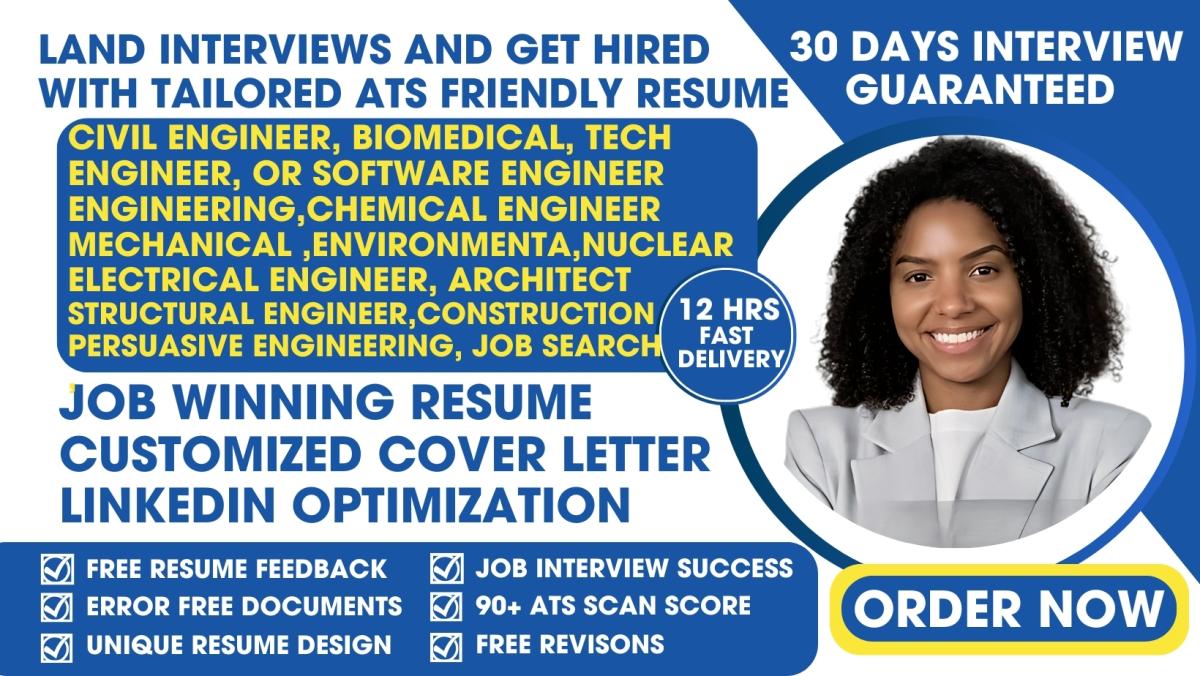 I Will Craft Engineering Resumes for Civil, Structural, Interns, and Project Engineers