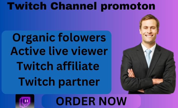 I Will Naturally Market Your Twitch Channel and Attract Live Viewers