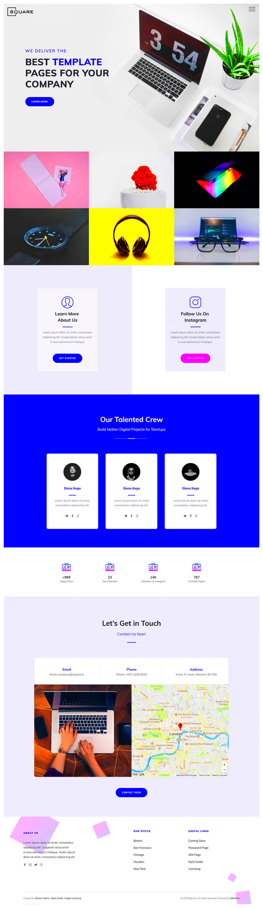 Square  Agency HTML Webflow Template