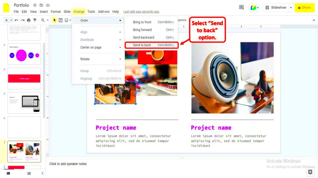 How to Move Image to the Back or Front in Google Slides  Art of 