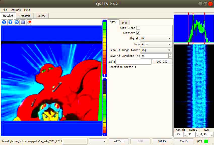 How to convert decode a SlowScan Television transmissions SSTV 