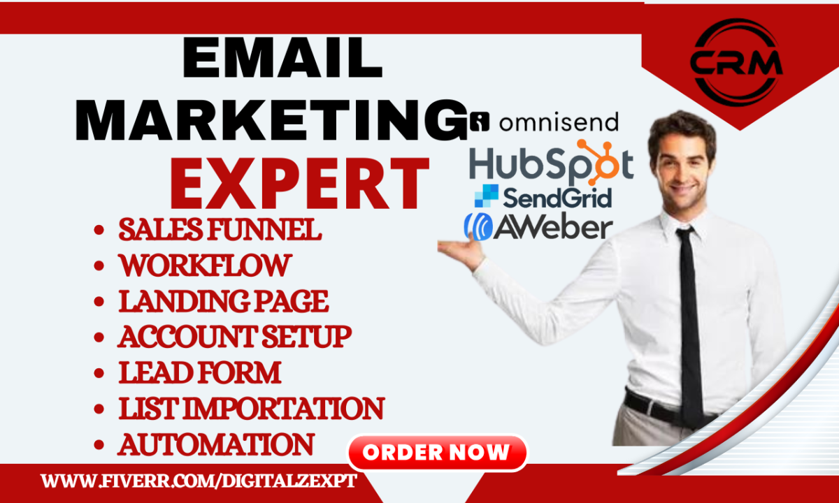 Expert Automation Setup for GetResponse, AWeber, SendinBlue, Mailchimp, ActiveCampaign & Emma