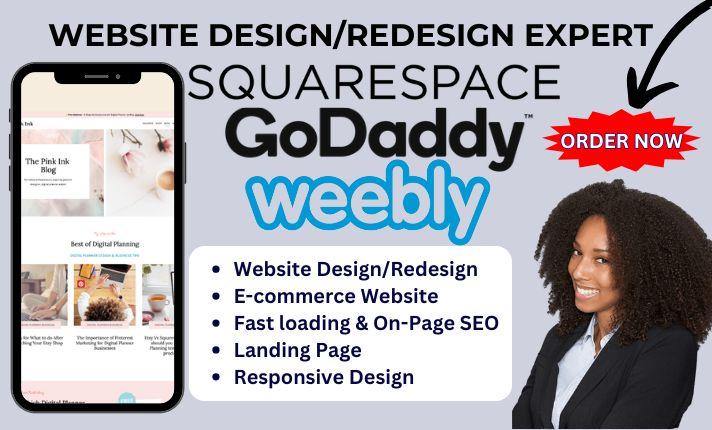 Squarespace, Weebly, and GoDaddy Website Redesign and Design Services