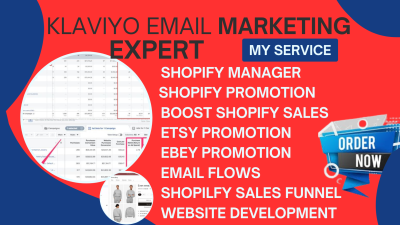 I Will Setup Klaviyo Email Marketing Flows for eBay Sales, Etsy Traffic, and Shopify Marketing