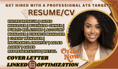 I Will Write a Comprehensive Resume for Sales Managers, Public Relations Professionals, Entrepreneurs, and Business Owners