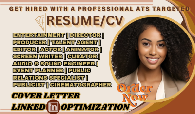 I Will Write an Entertainment, Producer, Director, Talent Agent, Screen Writer Resume