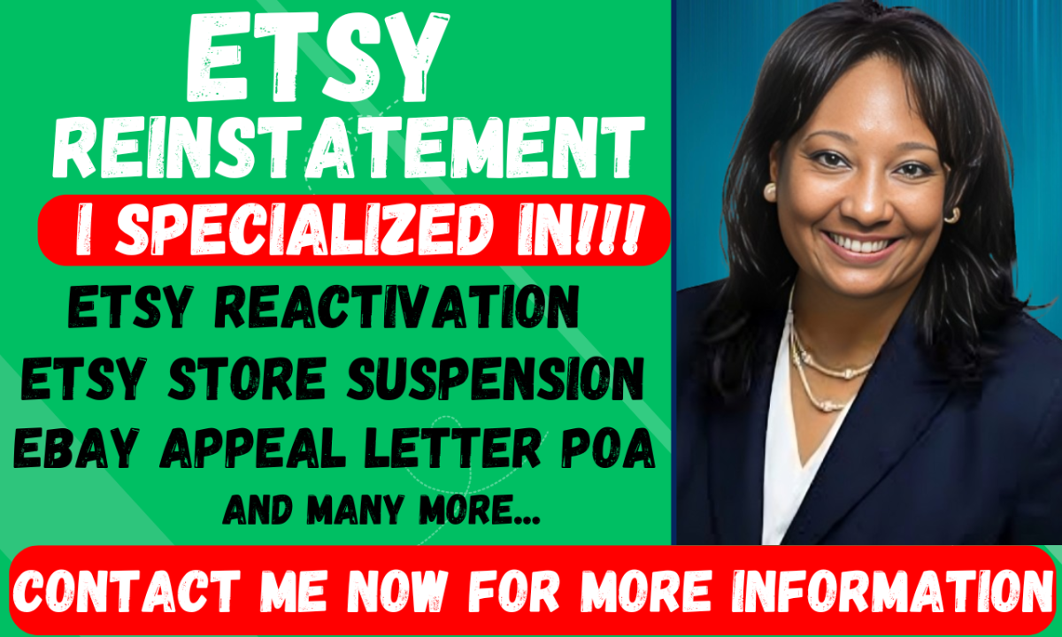 I Will Remove MC011, MC113, MC999 Suspensions and Facilitate Reinstatement on eBay & Etsy with Appeal POA Chat