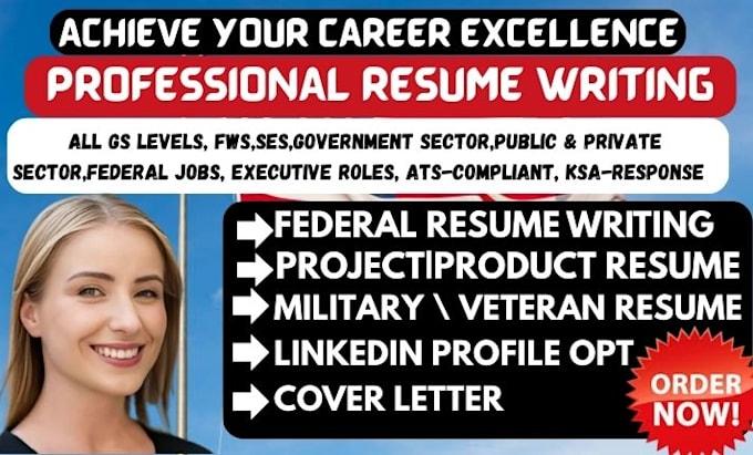 I Will Provide Standout Professional Resume Writing: Executive Resume & Federal Resume