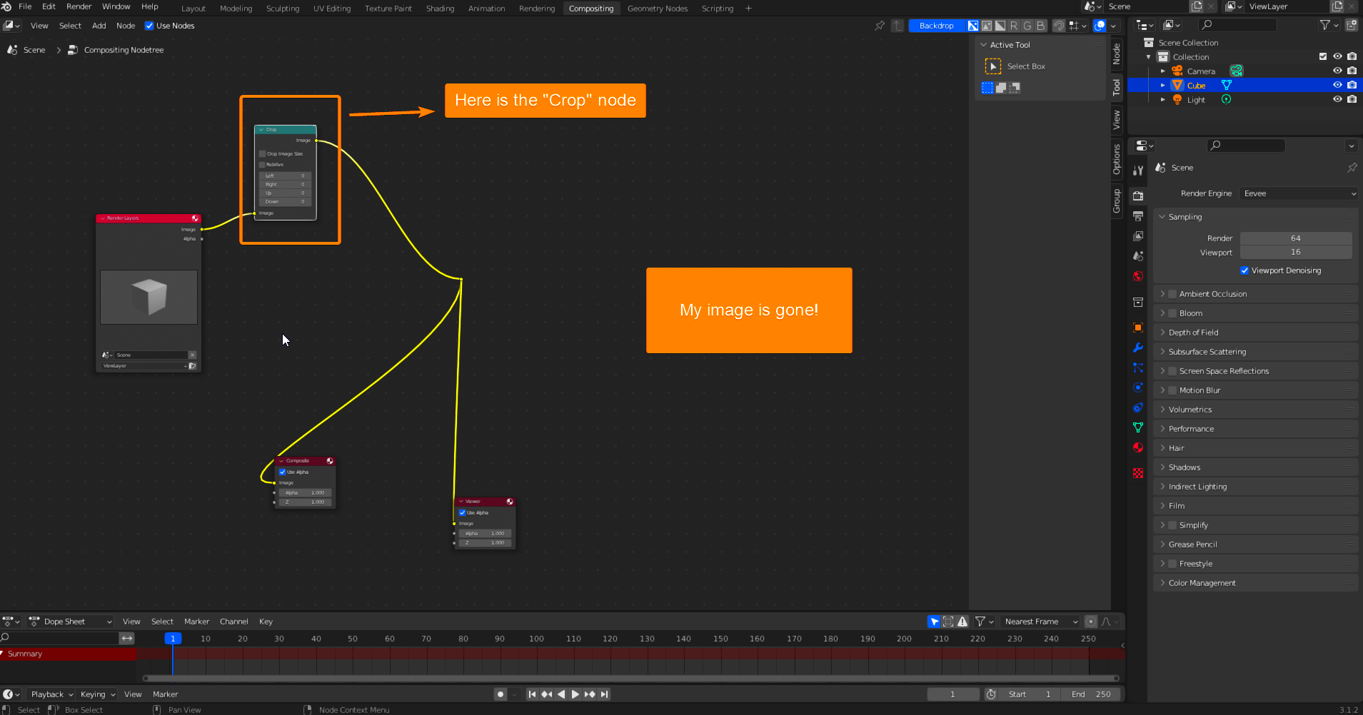 How to crop an image in the compositor in Blender  Artisticrendercom