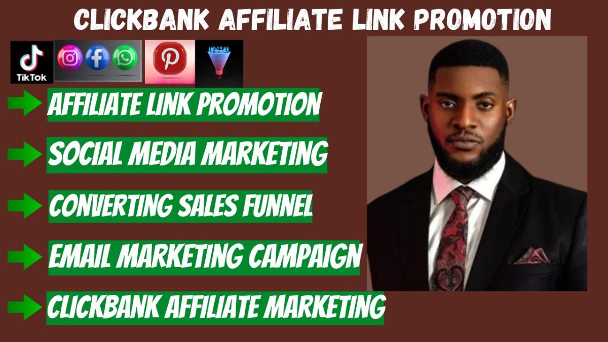 I Will Create ClickBank Affiliate Link Promotion for ClickBank Affiliate Marketing