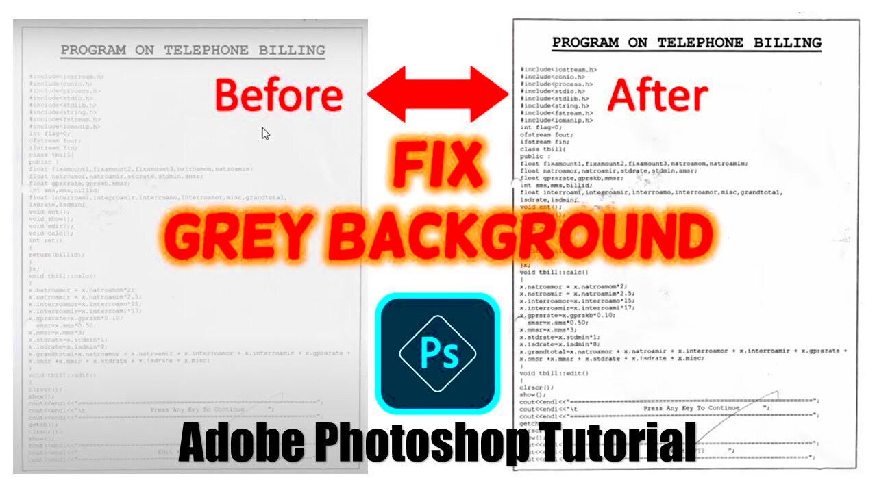 How to Remove Grey Background From Photos in Adobe Photoshop CC The Teacher