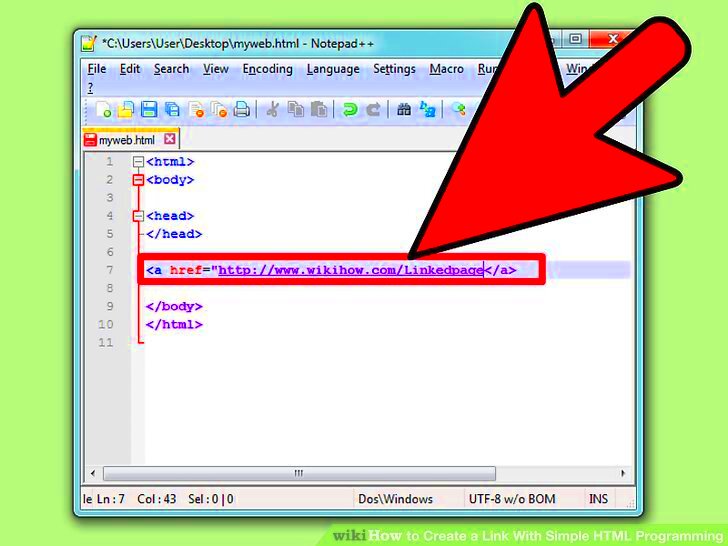 How to Create a Link With Simple HTML Programming 9 Steps