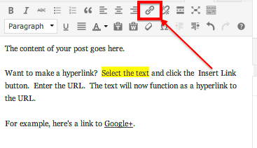 HOW TO  Create a Hyperlink Turn a Word into a Link  Digital Writing 101