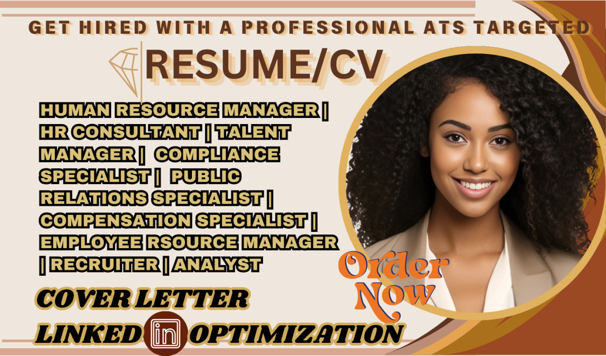 I Will Craft a Professional Resume for Human Resource, Public Relations, Talent Management, and Recruitment Roles