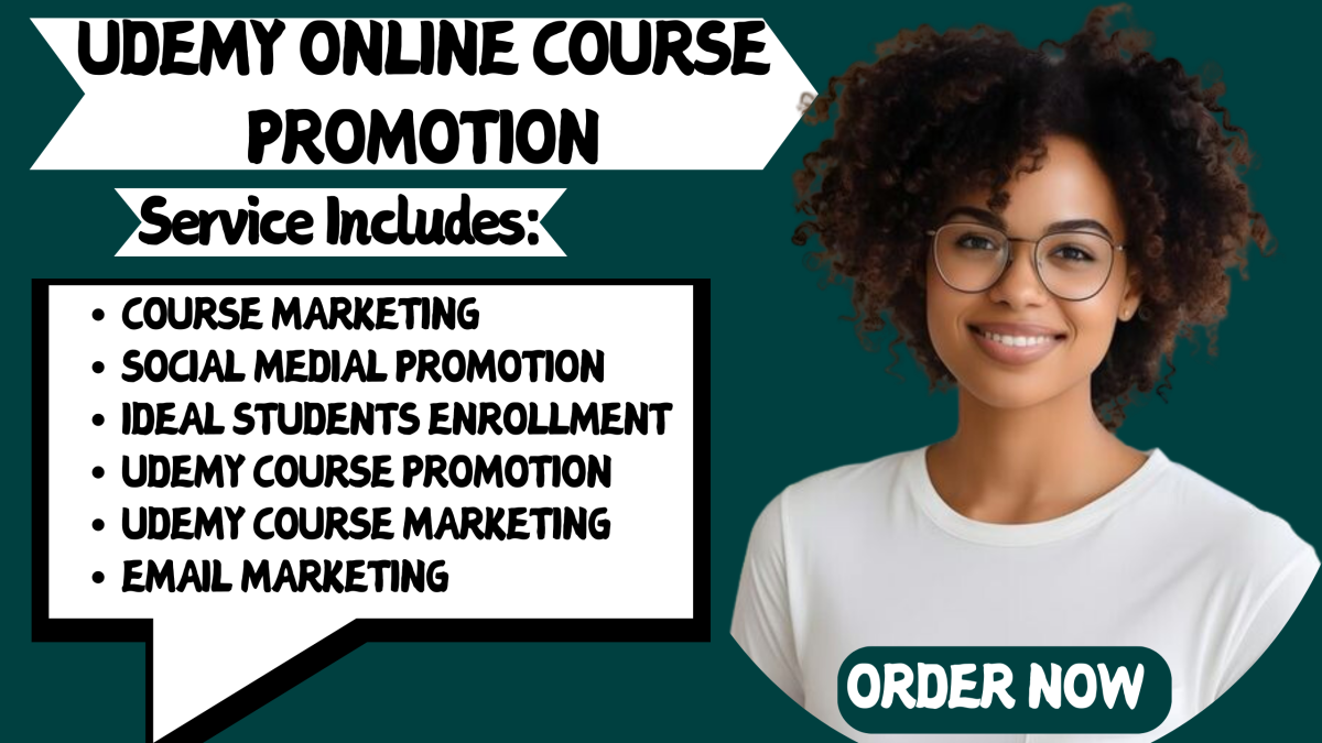 I Will Promote Your Udemy Course, Enhance Online Visibility, and Boost Marketing Efforts