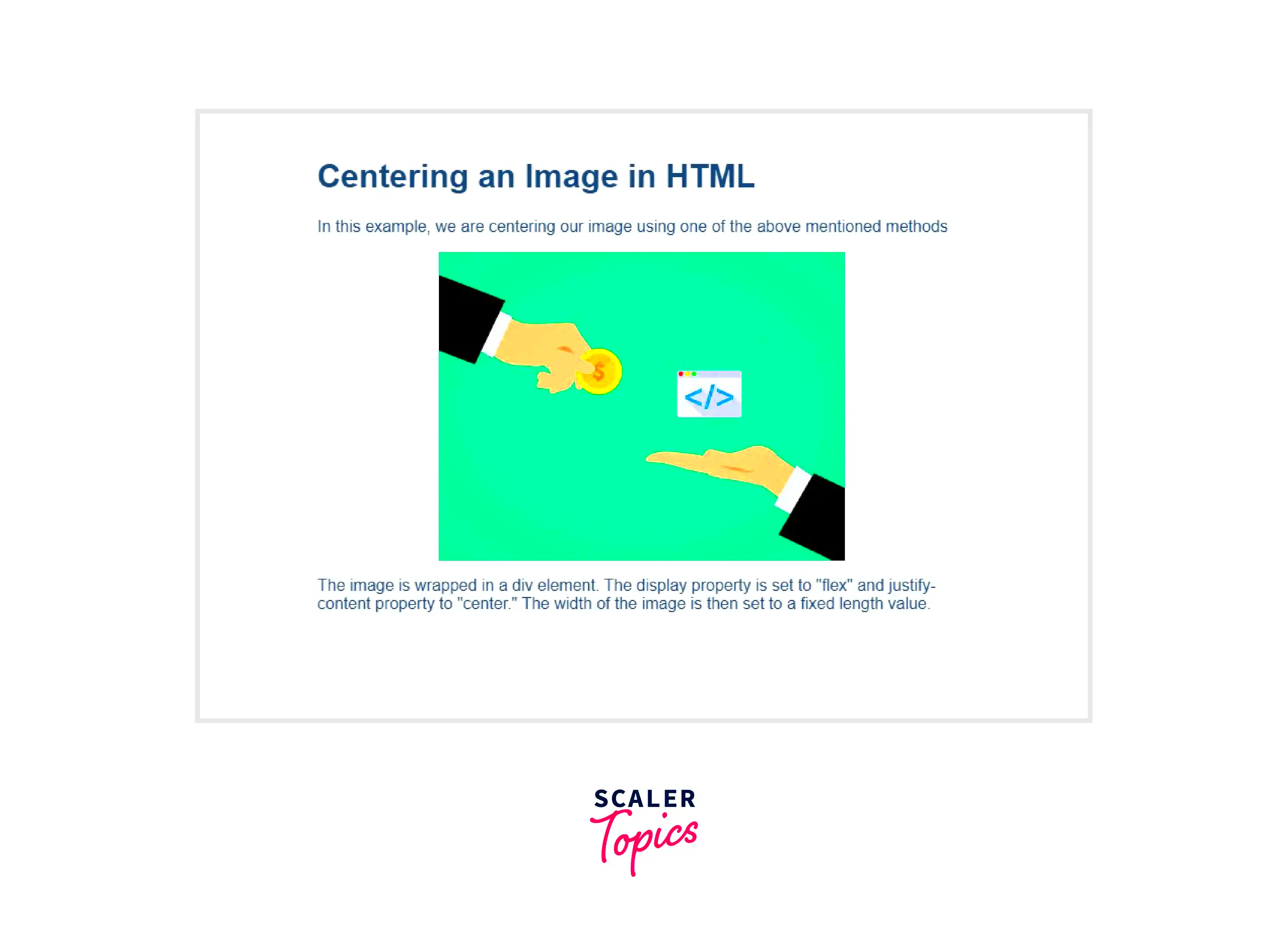 How to Center an Image in HTML  Scaler Topics