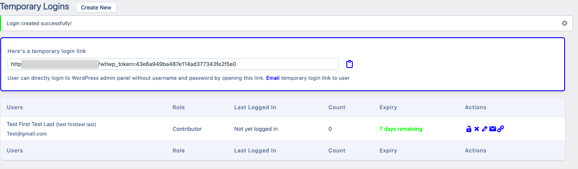 How to create temporary WordPress user logins Using Temporary Login 