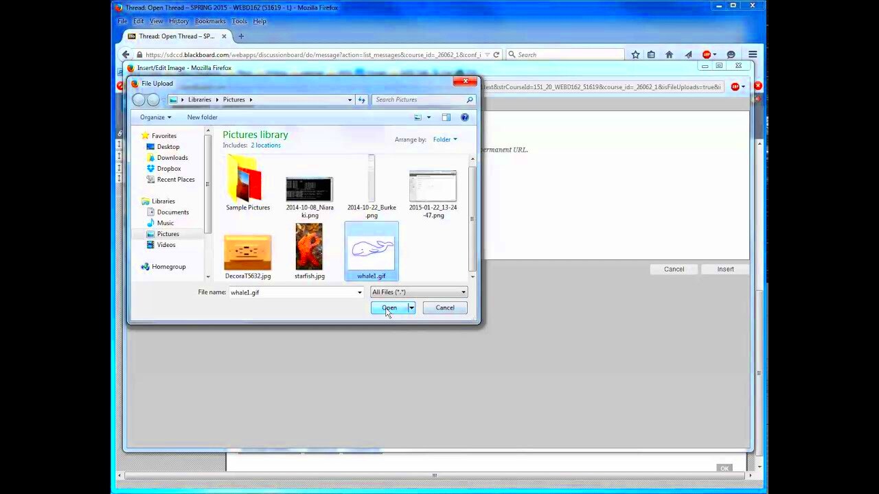 How to insert an image into your Blackboard Discussion Post  YouTube