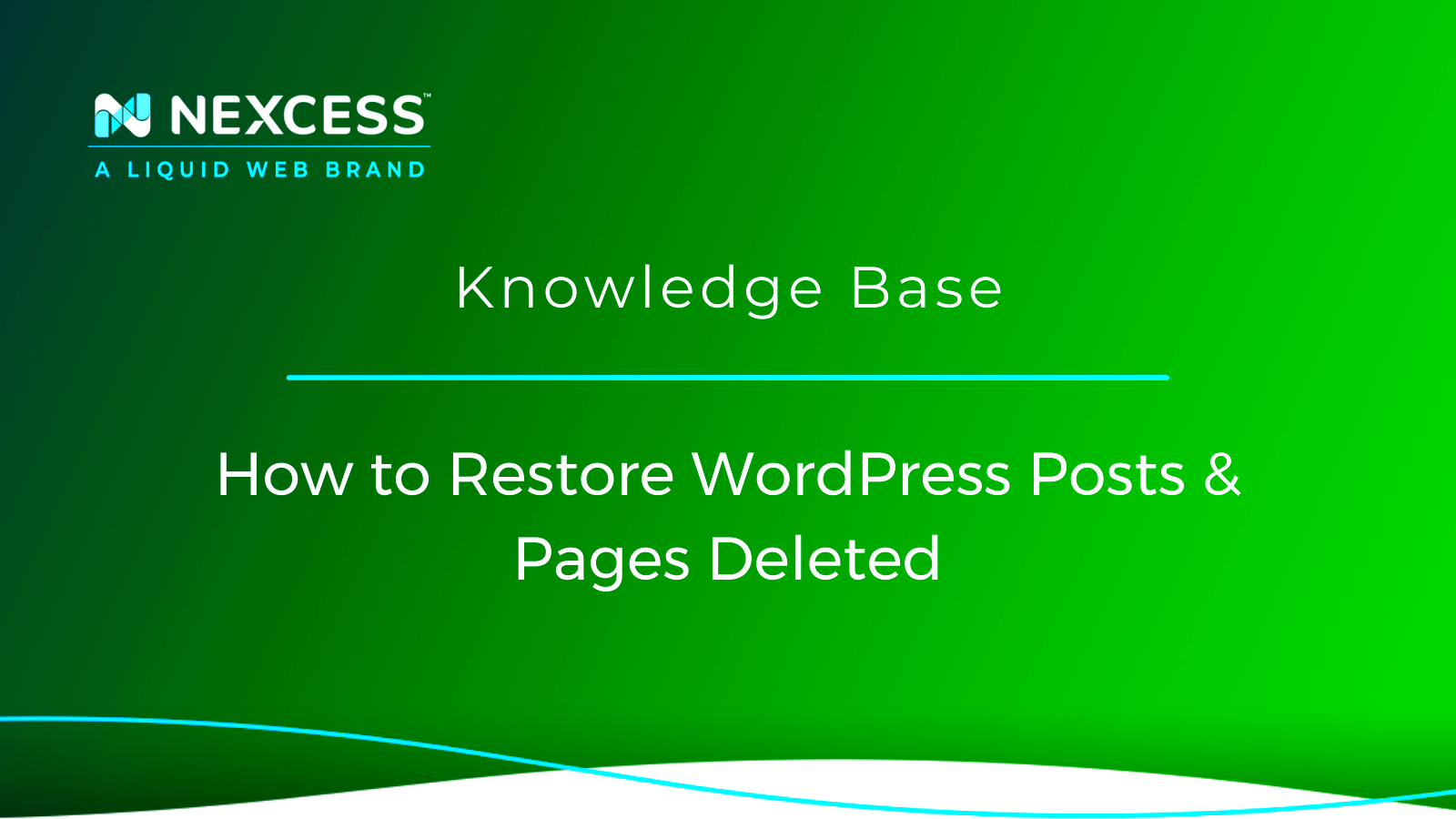 How to Restore WordPress Pages and Posts  Nexcess