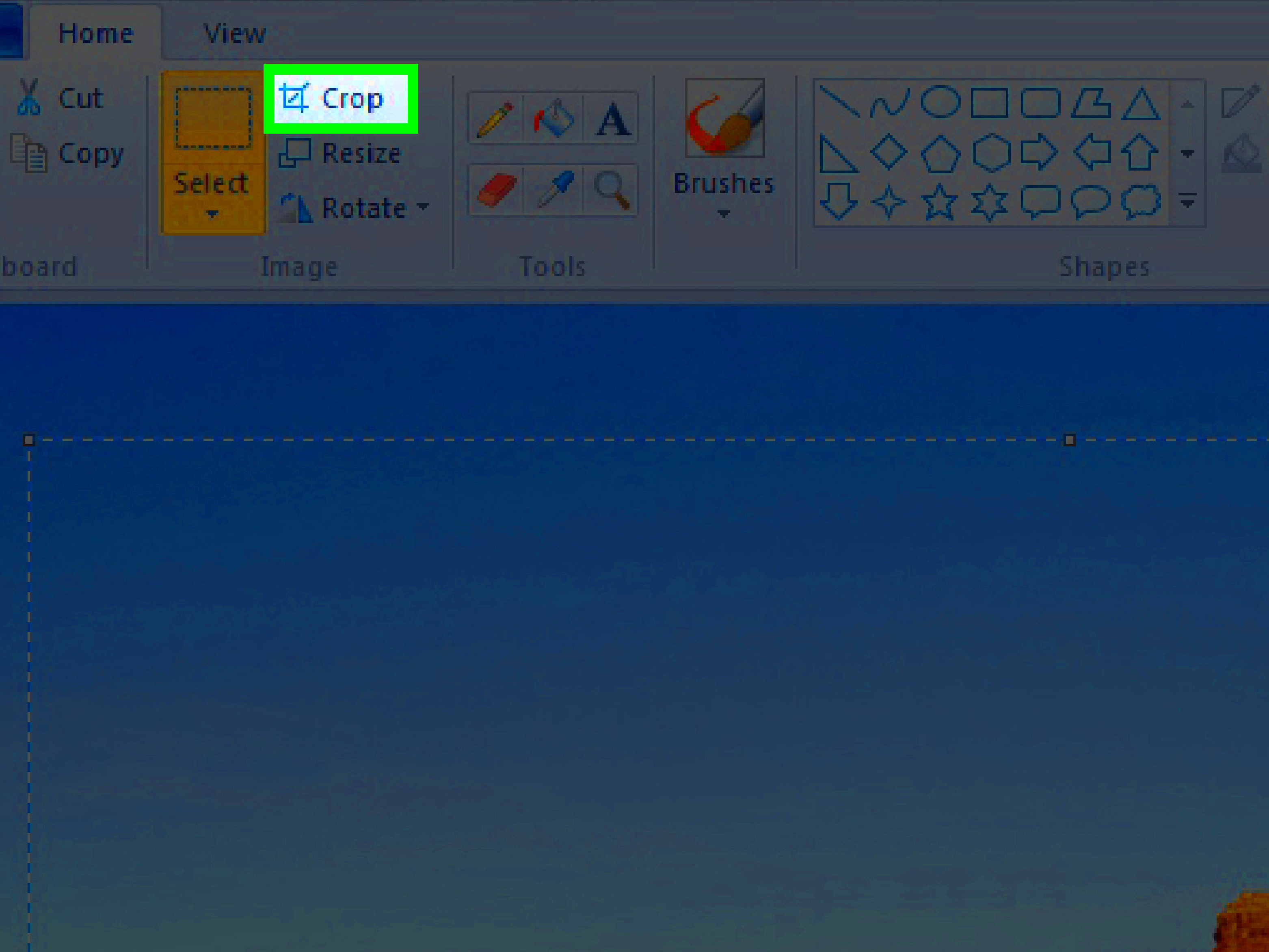 How to Crop an Image with Microsoft Paint 7 Steps with Pictures