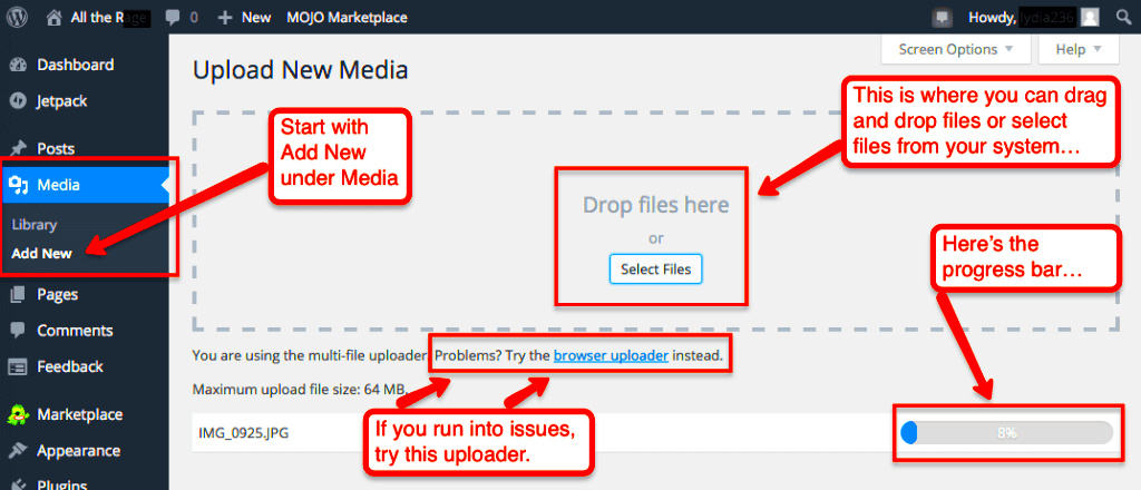 How To Add Images To The WordPress Media Library