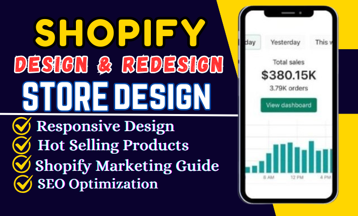 I Will Design and Create a Shopify Store, Redesign Your Shopify Website, and Build Shopify Dropshipping Stores