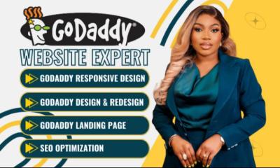 I will Godaddy website redesign Godaddy website design Godaddy website redesign Godaddy website design