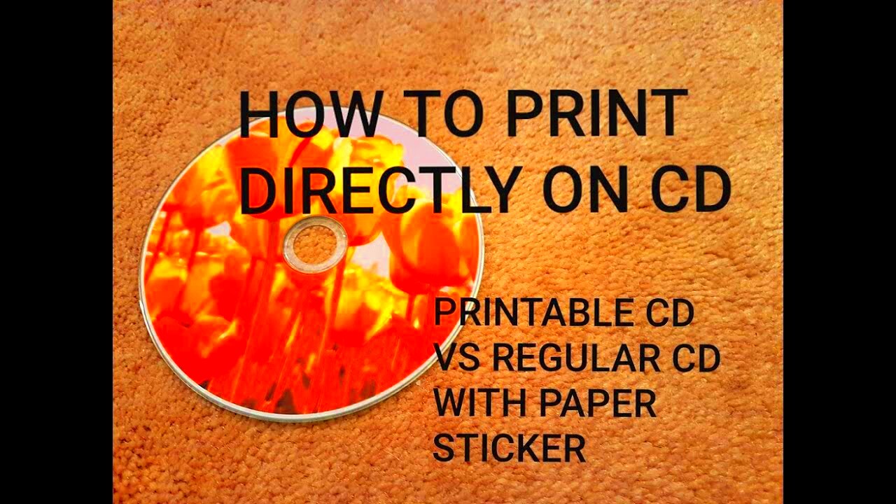 how to print directly on cd  YouTube