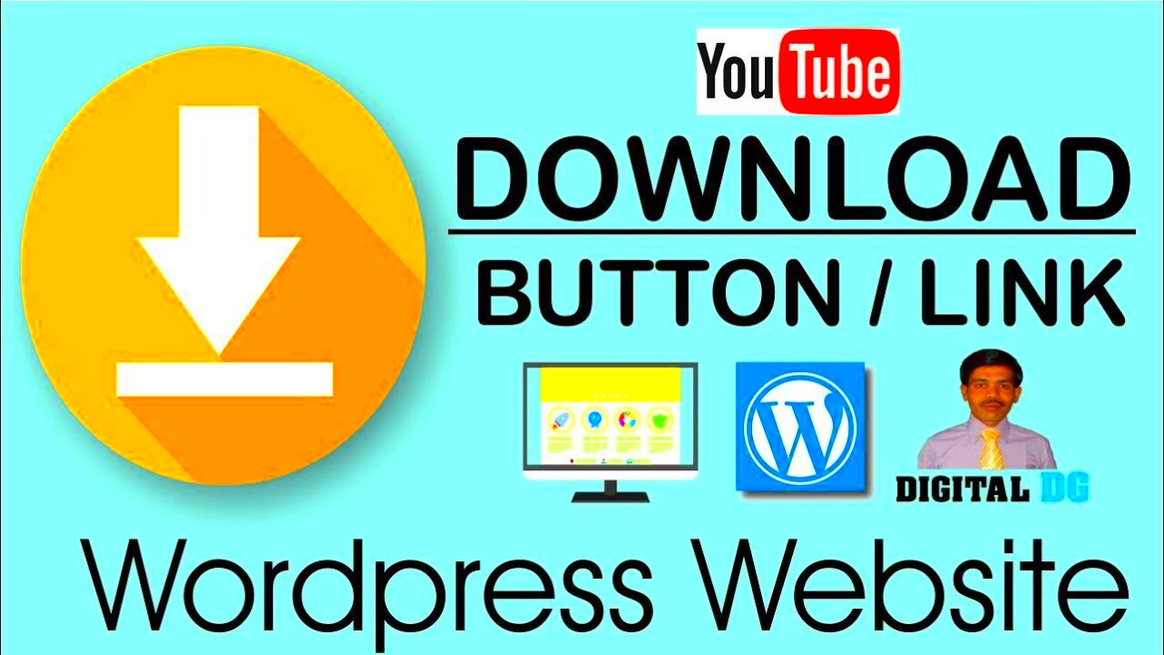 How to add download button on wordpress website  how to create 