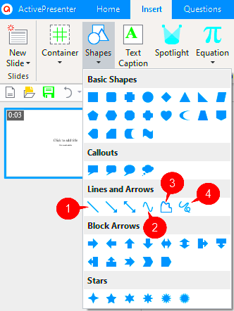 How to Draw and Edit Freeform Shapes in ActivePresenter 9