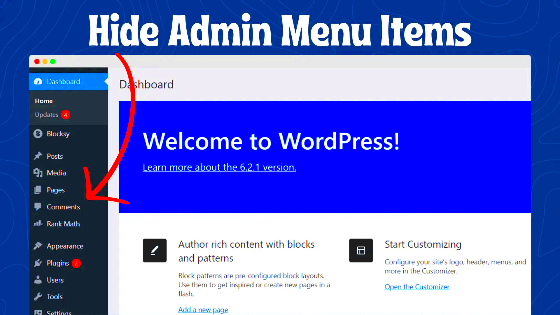 How To Hide Unnecessary Menu Items From WordPress Admin Dashboard 