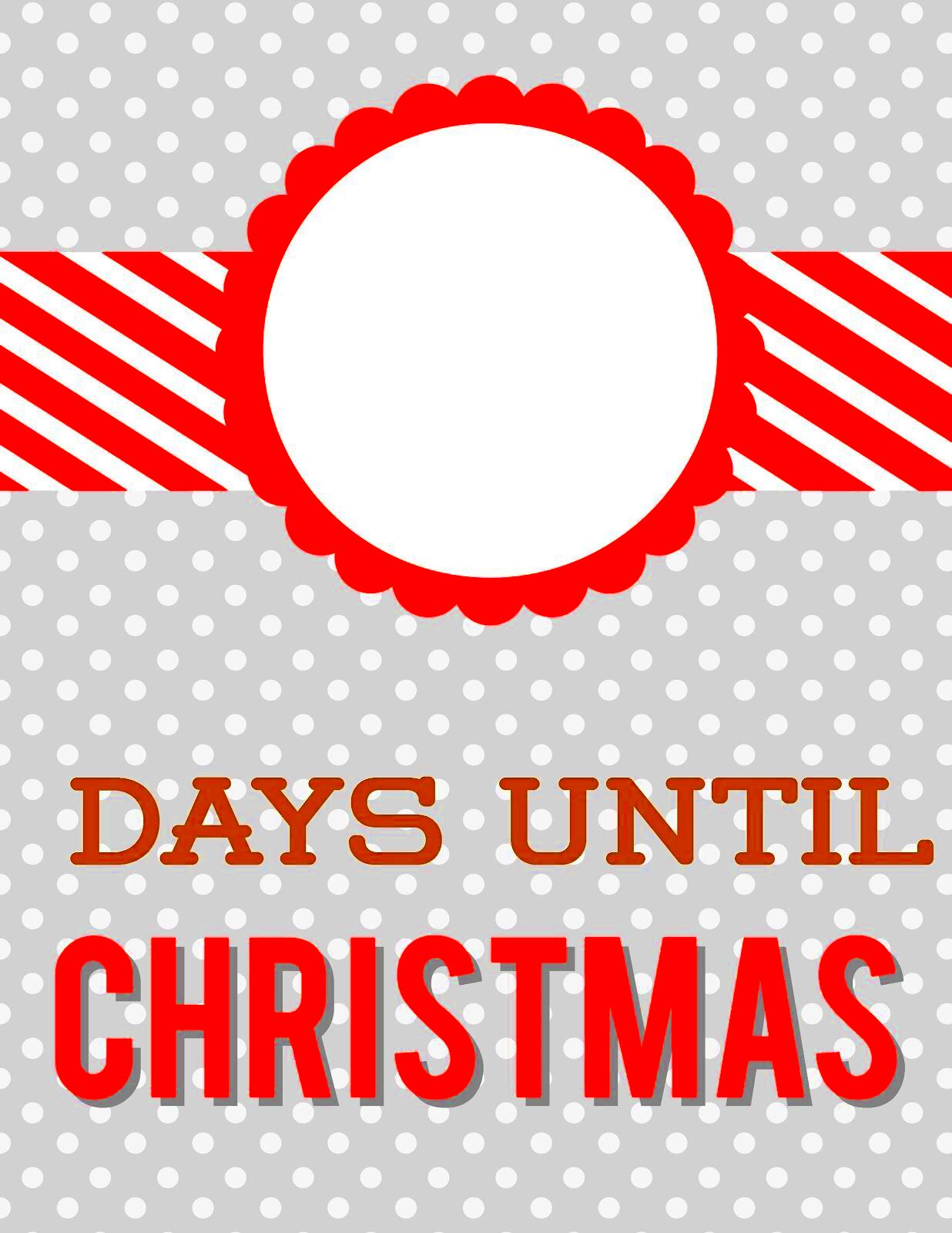 Days Until Christmas DryErase Countdown with Free Printable  Days 