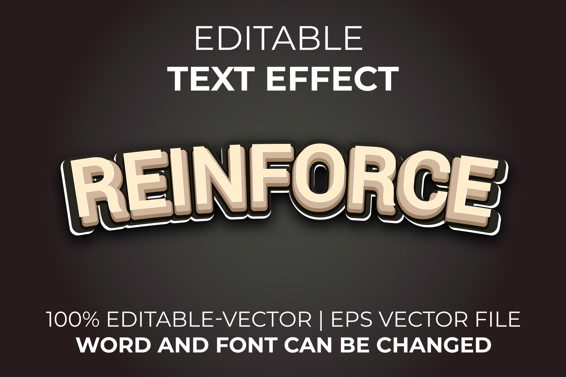 Reinforce text effect easy to edit 9796614 Vector Art at Vecteezy