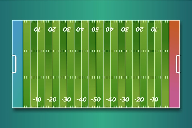 Top View of a Flat American Football Field – Free Download