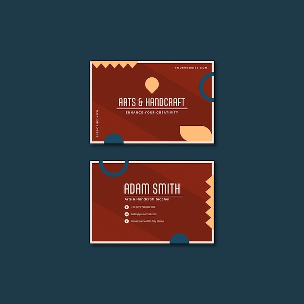 Flat Design Art and Craft Template – Free Download