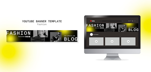 Fashion Trends YouTube Banner Template – Free Download